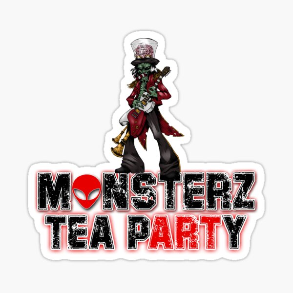 Logo Monsterz Tea Party Alien Sticker