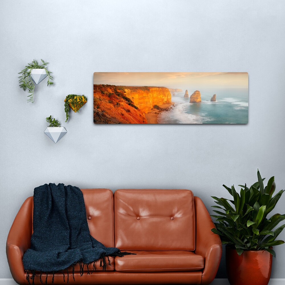 Golden Light Twelve Apostles, Victoria, Australia Metal Print