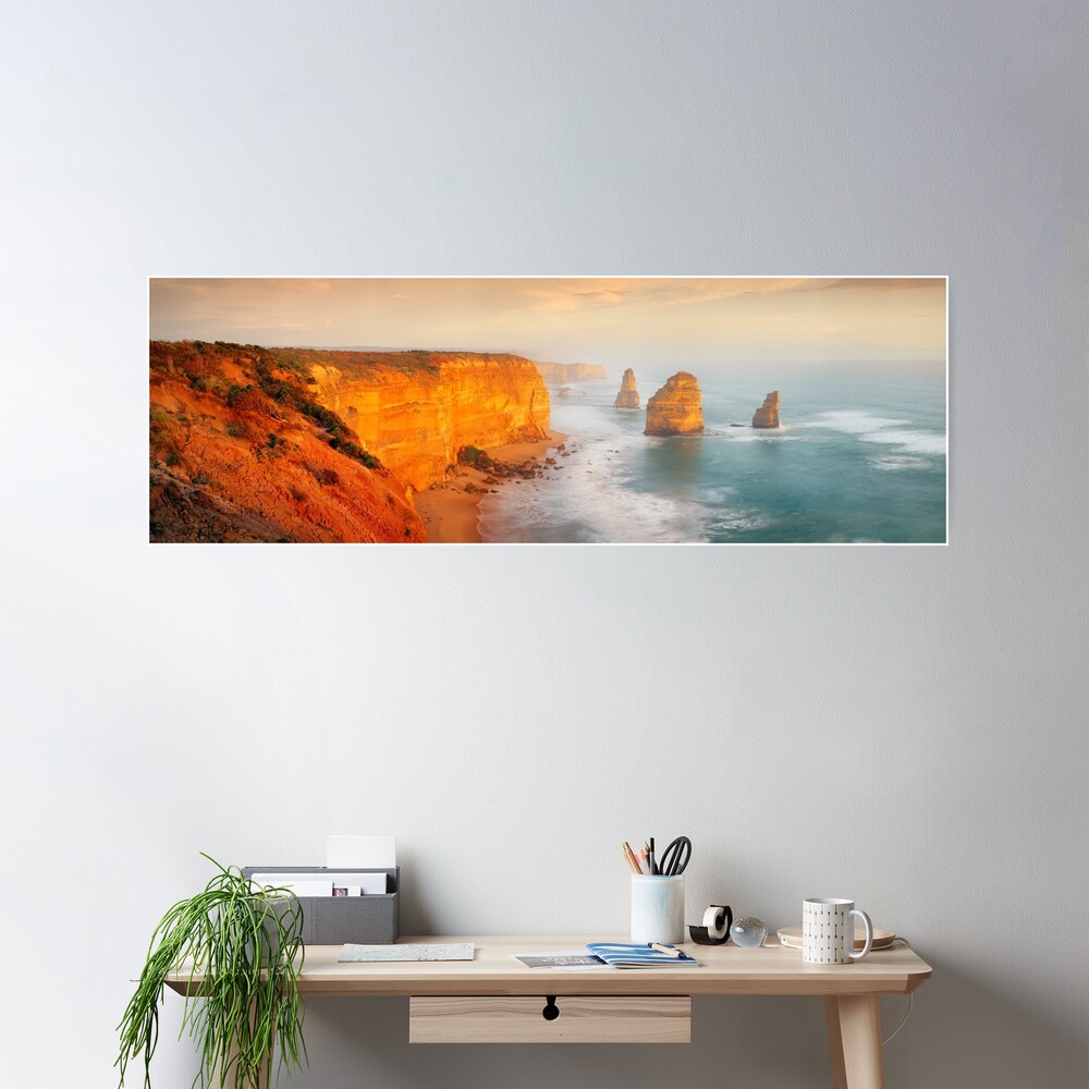 Golden Light Twelve Apostles, Victoria, Australia Poster