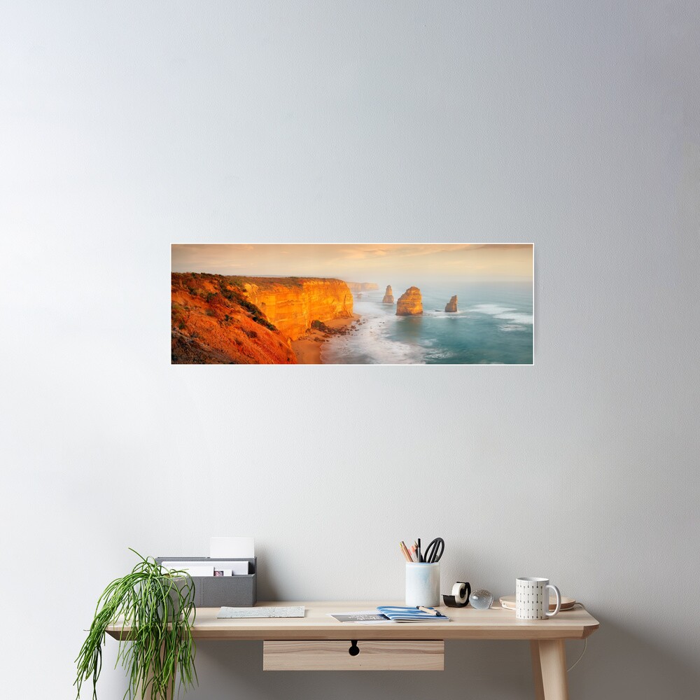 Golden Light Twelve Apostles, Victoria, Australia Poster