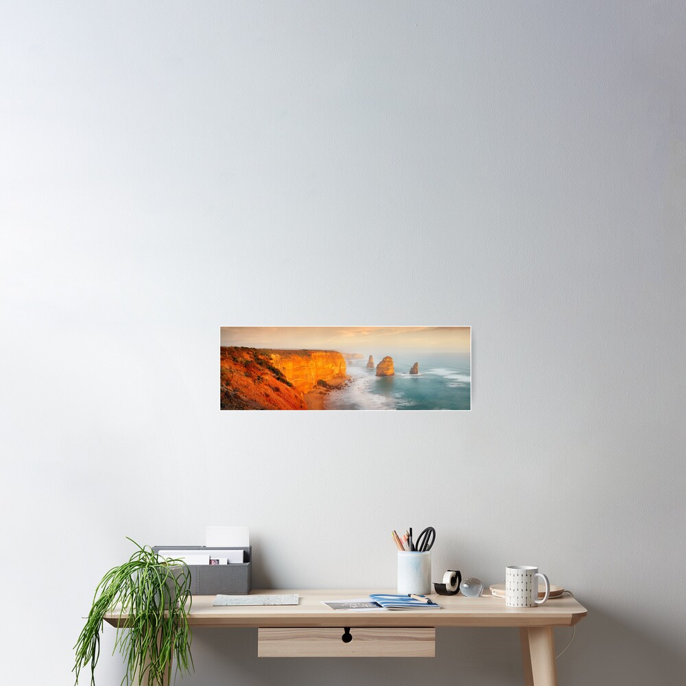 Golden Light Twelve Apostles, Victoria, Australia Poster