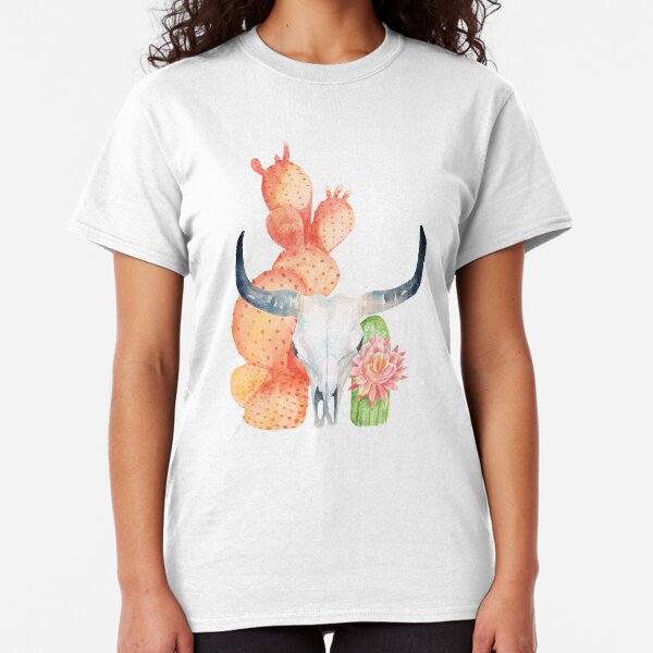 Skull & cactus. T-shirt classique