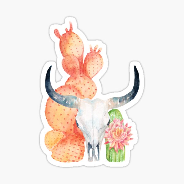Skull & cactus. Sticker
