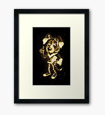 Dog pet golden Gold Framed Print