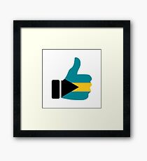 Flag Thumb of the Bahamas Framed Print