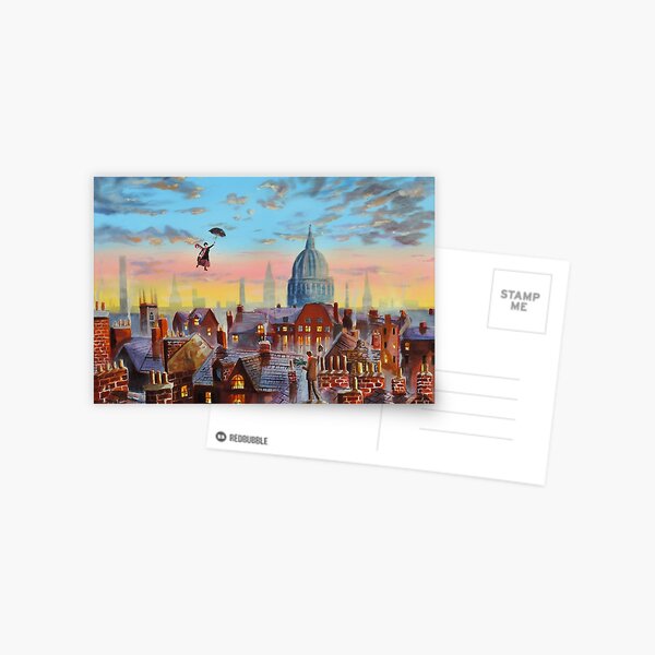 Mary Poppins & Bert II Postcard