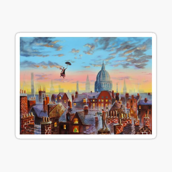 Mary Poppins & Bert II Sticker