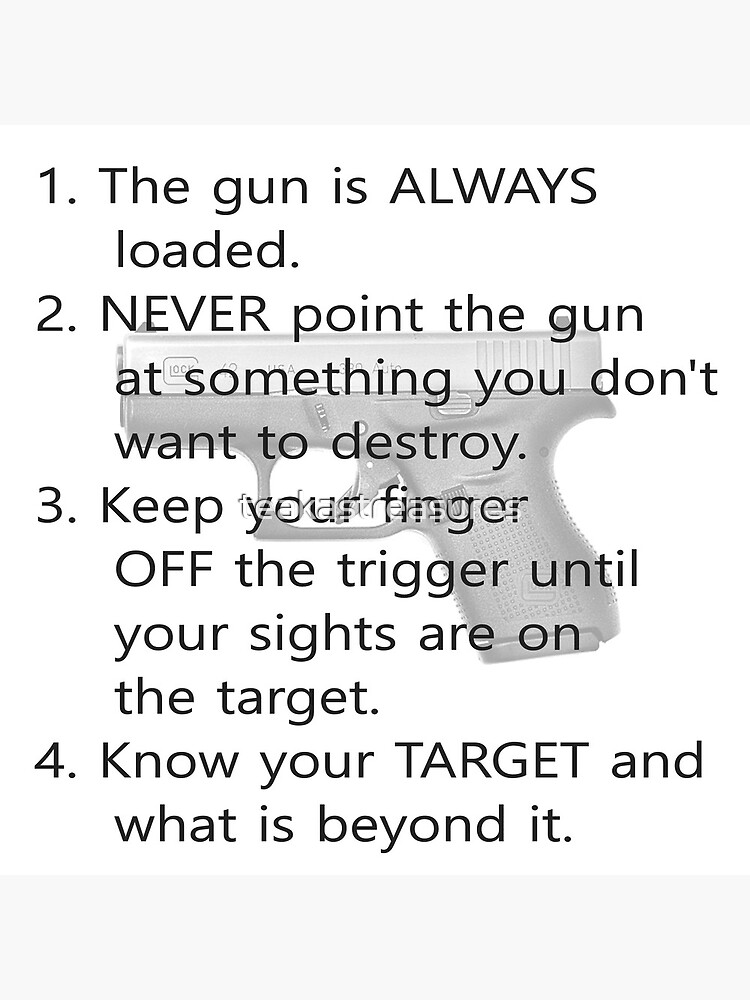 gun-safety-rules-keep-you-safe-when-shooting-photographic-print-for-sale-by-teakastreasures