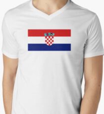 Flag of Croatia Men's V-Neck T-Shirt