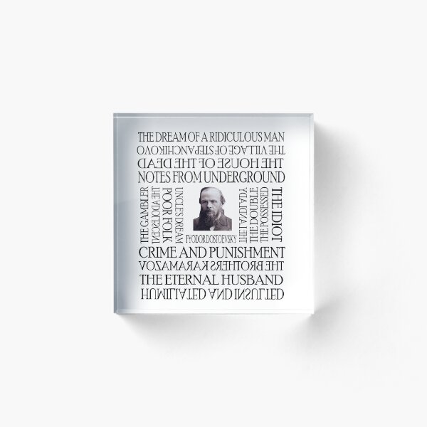 Dostoevsky Works Acrylic Block