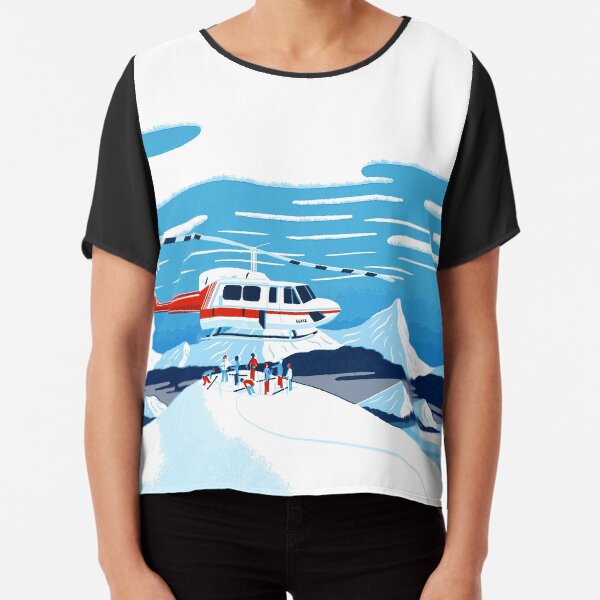 Heli drop-off back country paradise Chiffon Top