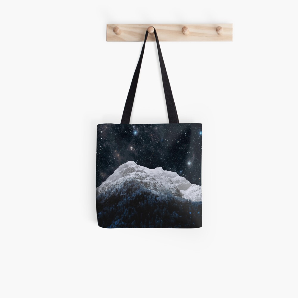 Mountains Attracts Galaxy Tote Bag