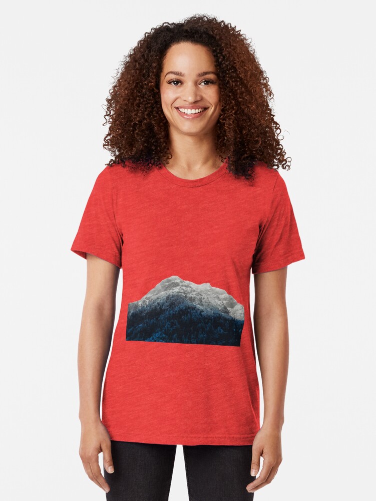 Alternate view of Mountains Attracts Galaxy Tri-blend T-Shirt