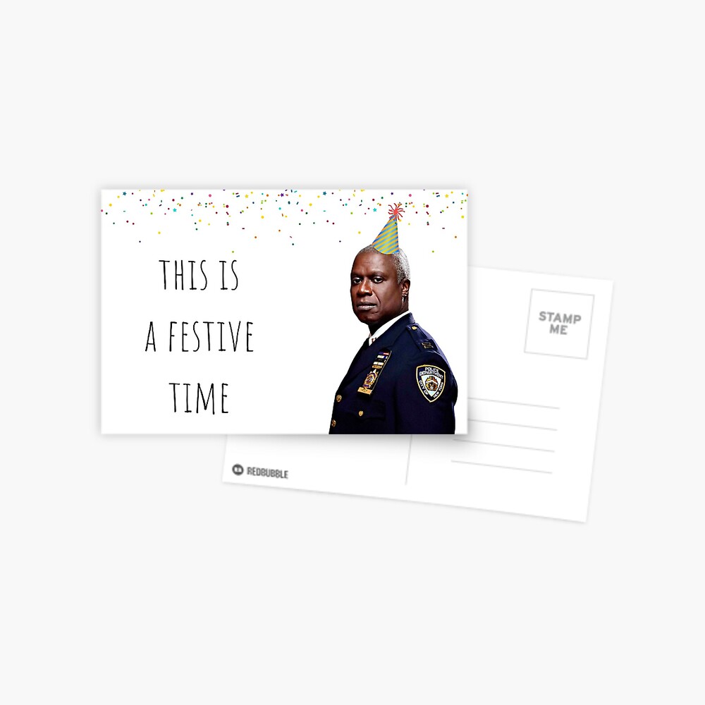 Brooklyn Nine Nine Captain Holt card/sticker,mug, Birthday, Anniversary, Mothers day, Fathers day, Graduation, Festive Postcard