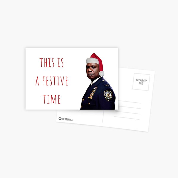 Brooklyn Nine Nine Captain Holt Christmas card/sticker, meme greeting cards Postcard