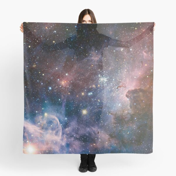 Carina Nebula NGC 3372 the Grand Nebula Pink Purple and Blue with shiny stars Space Telescope Picture HD HIGH QUALITY Scarf