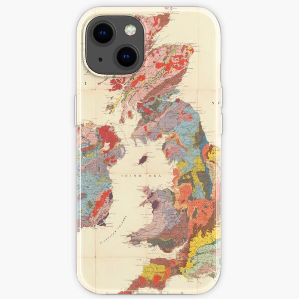 Vintage Geological Map of The British Isles (1912) iPhone Soft Case