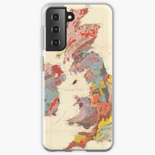 Vintage Geological Map of The British Isles (1912) Samsung Galaxy Soft Case