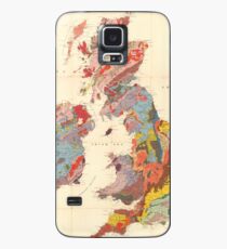 Vintage Geological Map of The British Isles (1912) Case/Skin for Samsung Galaxy