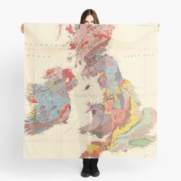 Item preview, Vintage Geological Map of The British Isles (1912) designed and sold by BravuraMedia.