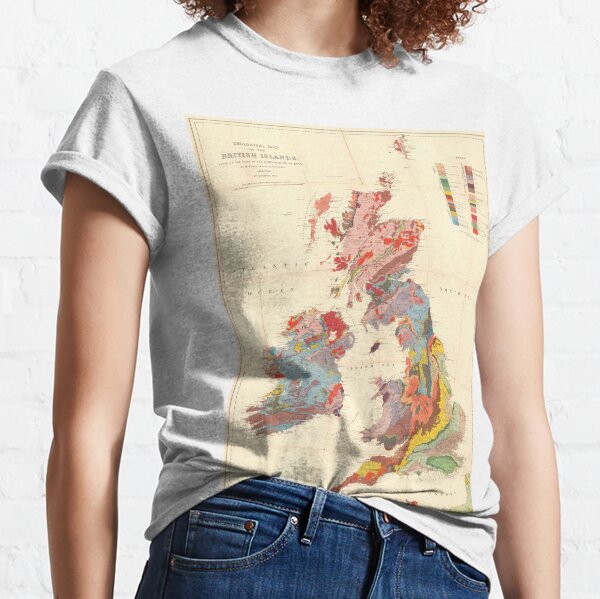 Vintage Geological Map of The British Isles (1912) Classic T-Shirt