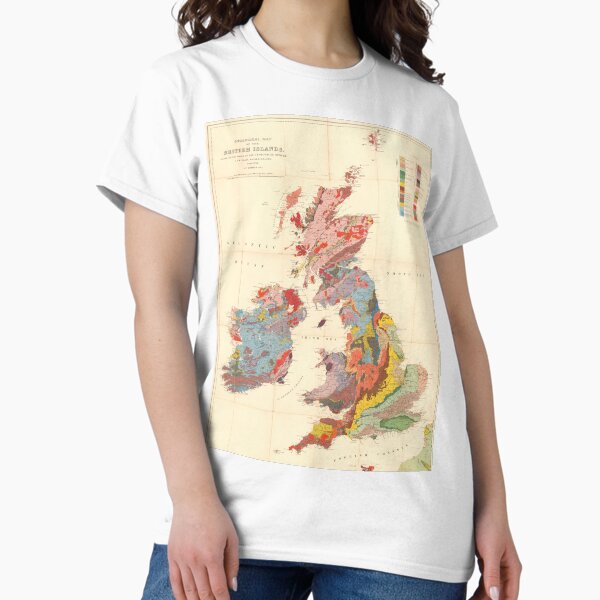 Item preview, Vintage Geological Map of The British Isles (1912) designed and sold by BravuraMedia.