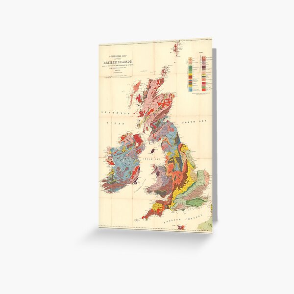Item preview, Vintage Geological Map of The British Isles (1912) designed and sold by BravuraMedia.