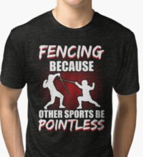 fencing Tri-blend T-Shirt