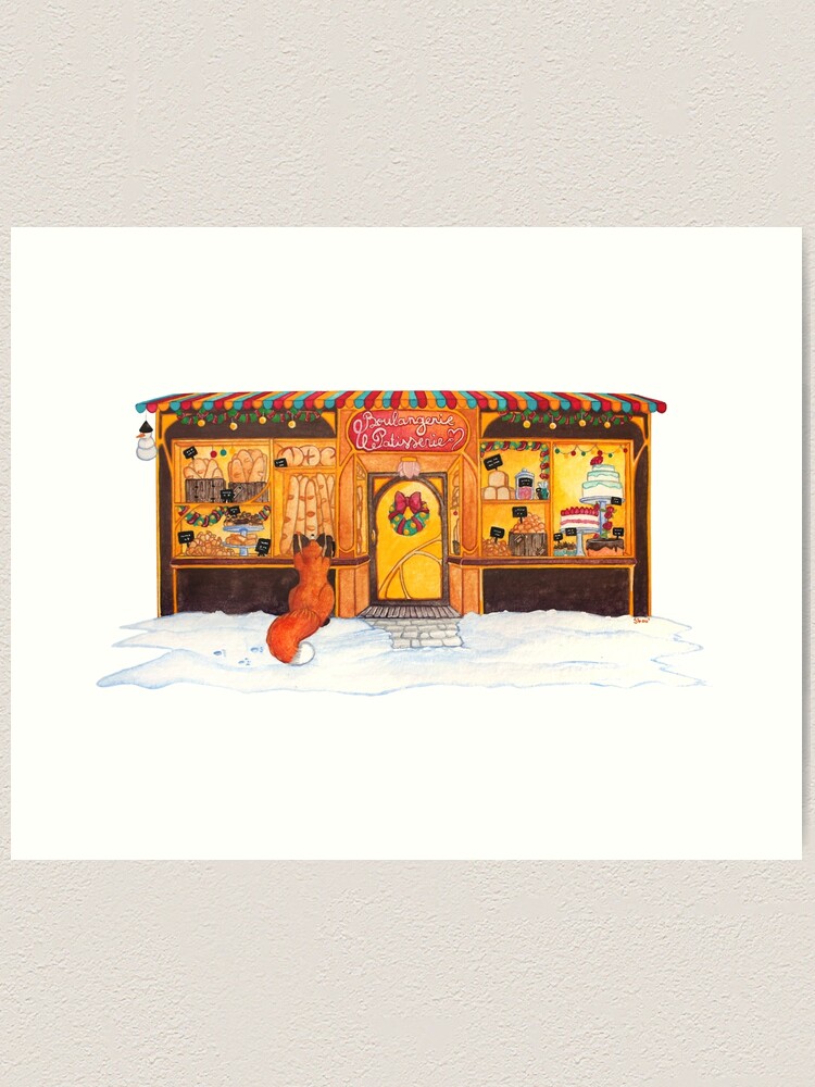 Thumbnail 2 of 3, Art Print, Christmas bakery and pastry: The gourmet fox designed and sold by studinano.