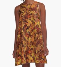 NATURAL PATTERN "AUTUMN LEAVES" A-Line Dress