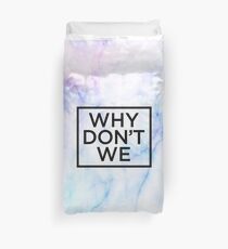 white marble band Duvet Cover