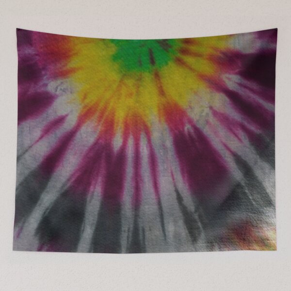 Item preview, Tie Dye Pink Green Yellow Black 14 designed and sold by MazeThreads.