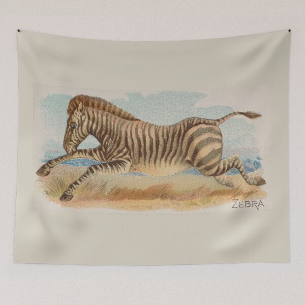 Item preview, Vintage African Zebra Illustration (1890) designed and sold by BravuraMedia.