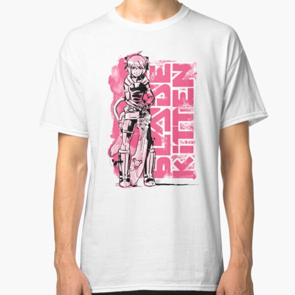 Blade Kitten - Black, White and Pink Classic T-Shirt