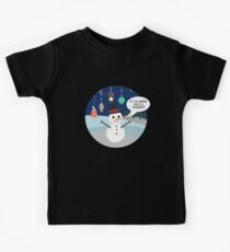 Wanna build a snowman cute Christmas Items Kids Tee