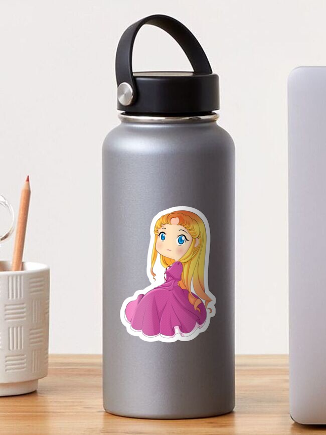 Thumbnail 1 of 3, Sticker, Chibi Cartoon Princess designed and sold by Hawa777ARTS.