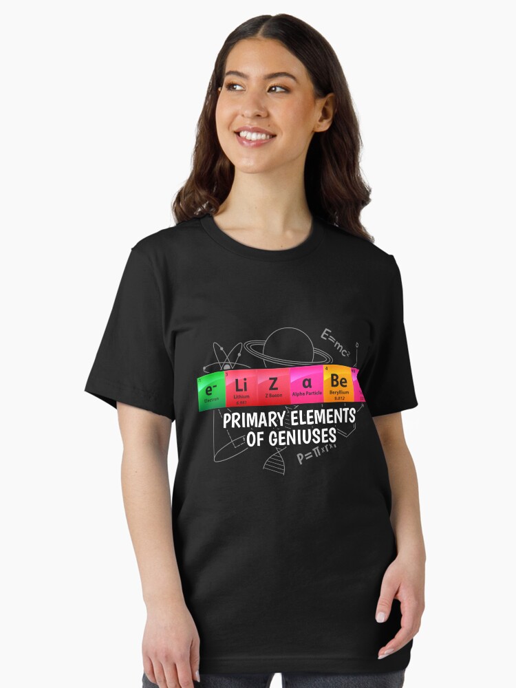 Thumbnail 2 von 7, Essential T-Shirt, Elizabeth Primary Elements Of Geniuses - Chemistry Quotes Gift designt und verkauft von yeoys.