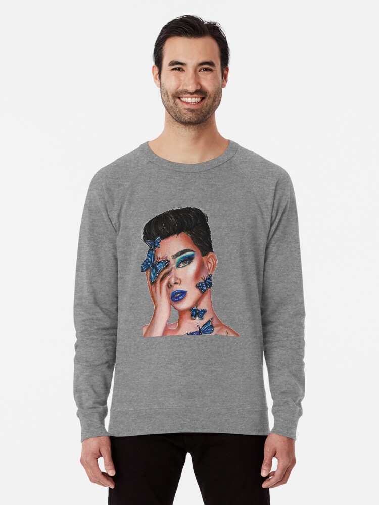James Charles Butterfly Lightweight Sweatshirt By Julietdesigns Redbubble
