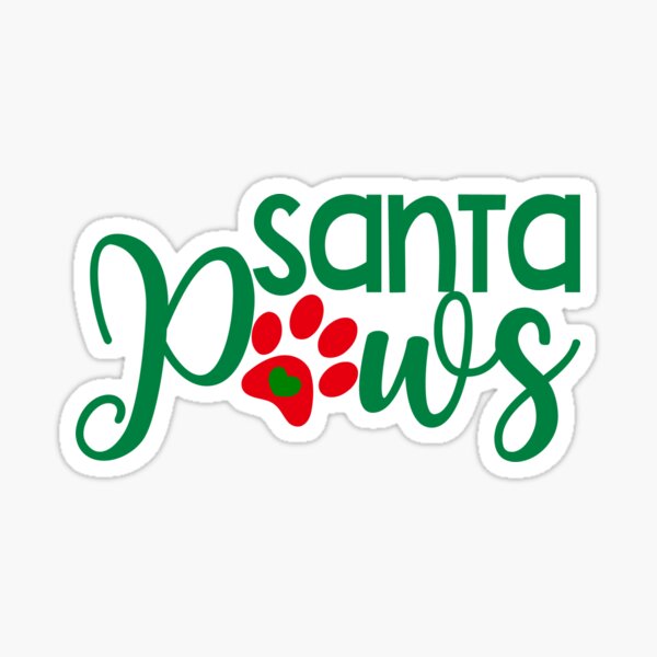 Santa Paws Sticker