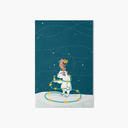 Yeti & Hirsch als Weihnachtsbaum Galeriedruck