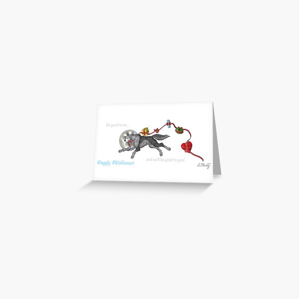 Waggly Wolfenoot Greeting Card