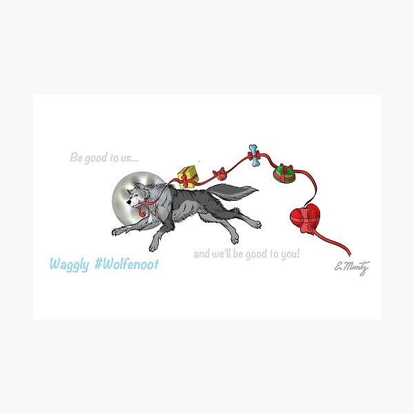 Waggly Wolfenoot Photographic Print
