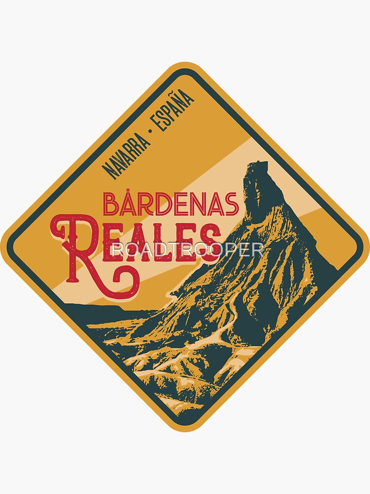 Thumbnail 3 von 3, Sticker, Bardenas Reales Desert 04 - Navarra Spanien, T-Shirt + Aufkleber designt und verkauft von ROADTROOPER.