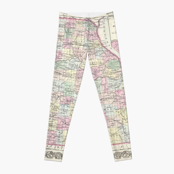 Vintage Map of Missouri (1855) Leggings