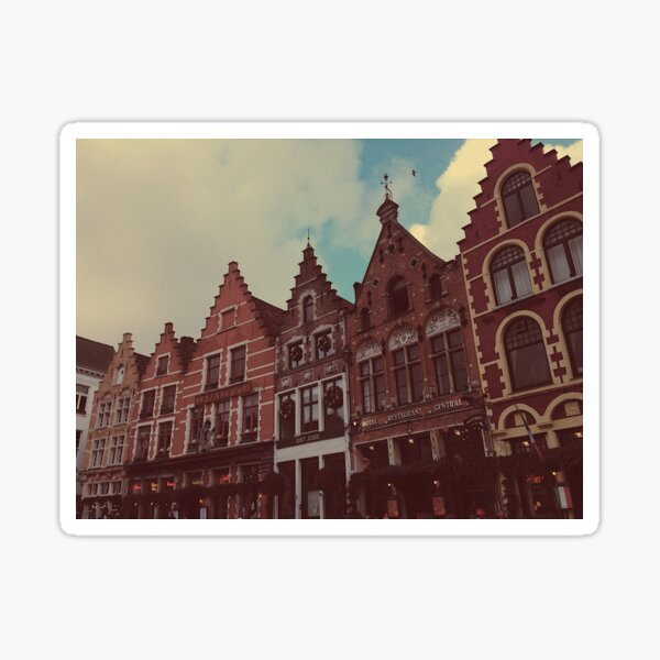 Bruges Markt (Market Square) in Christmas Sticker