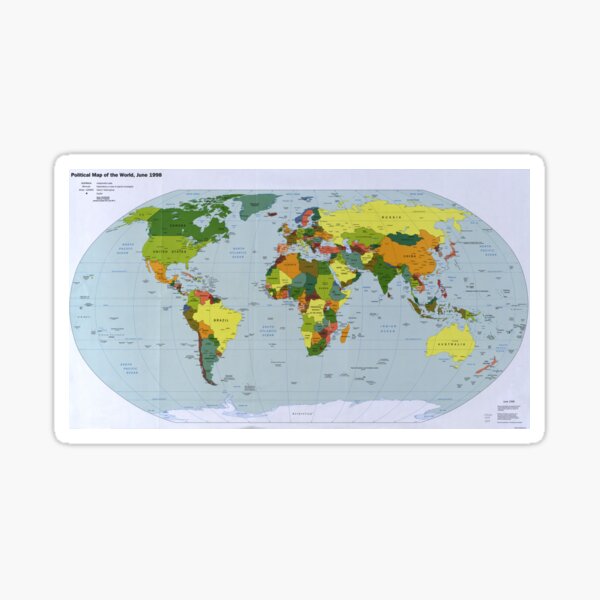 Map of The World (1998) Sticker