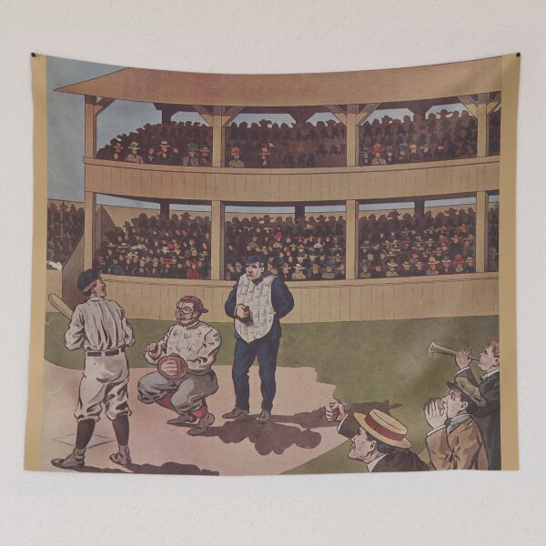 Item preview, Vintage Illustration of a Baseball Game (1909) designed and sold by BravuraMedia.