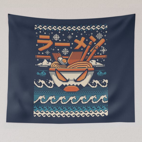 Item preview, The Great Ramen off kanagawa Christmas designed and sold by Ilustrata®.