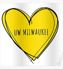 UW MILWAUKEE HEART Poster
