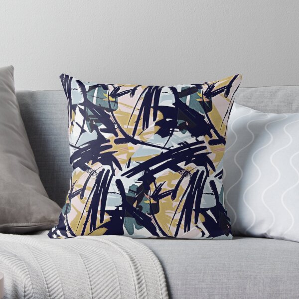 Abstract Haze Throw Pillow